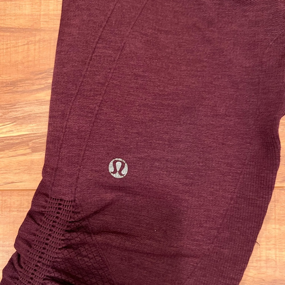 Lululemon maroon cropped leggings - Picture 3 of 3